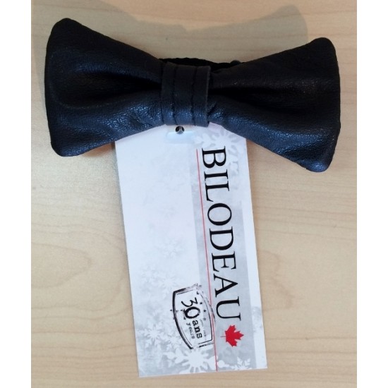 Bilodeau - Black Leather Bow Tie